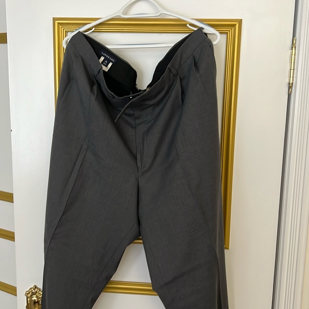 Gray Land’s End Dress Pants